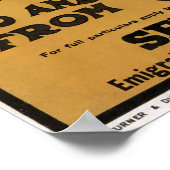 Poster 1913 LE CANADA AU ROYAUME-UNI par STEAMSHIP (Coin)