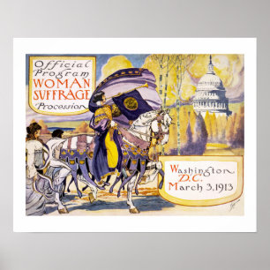 Poster 1913 Washington DC de marche de droits de la femme