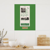 Poster 1914 Carte, Gilbert’s Ranch to Bishop, Big Pine Ca (Cuisine)