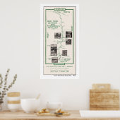 Poster 1914 Carte, SF à Petaluma (Cuisine)