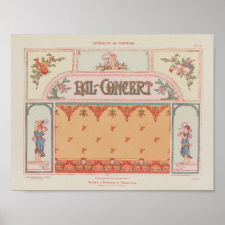 Poster 1914 Charayron Pochoir Art Ornement Pl27