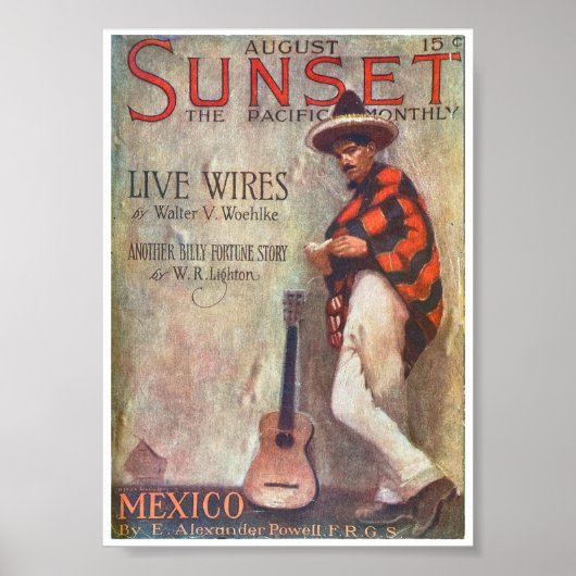 Poster 1914 ! coucher de soleil MAGAZINE COVER ART (Devant)