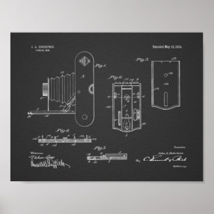 Poster 1914 Folding Camera Patent Art Drawing Print
