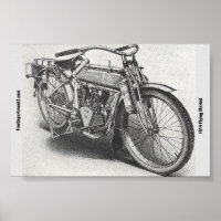 1914 Le poste de moto de pompier Merkel volant