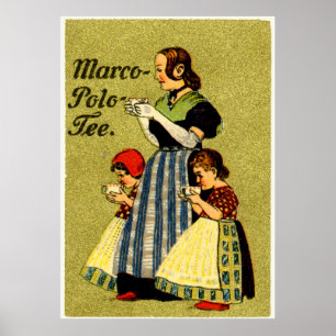Poster 1915 appréciez le thé de Marco Polo