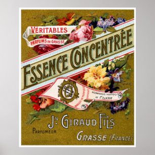 Poster 1915 Essence Concentree French perfume