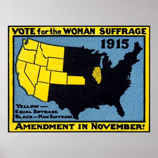 Poster 1915 Vote pour le suffrage féminin (Devant)