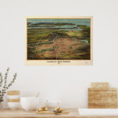 Poster 1916 Newark, NJ Birds Eye View Panoramic Map (Cuisine)