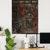Poster 1917 "Knit Knit Knit" Un Fil D'Amour (Bureau à domicile)