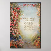 Poster 1917 Salutation d'anniversaire Vintage (Devant)
