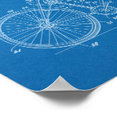 Poster 1918 Conception de bicyclettes sans chaines Brevet (Coin)