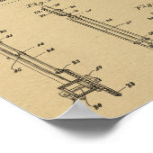 Poster 1918 Conception de bicyclettes sans chaines Brevet (Coin)