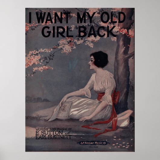 POSTER 1918 JE VEUX QUE MA VIEILLE FILLE REVIENNE (Devant)