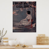 POSTER 1918 JE VEUX QUE MA VIEILLE FILLE REVIENNE (Cuisine)