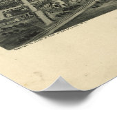 Poster 1918 Tulsa, OK Oiseaux Vue panoramique Carte (Coin)