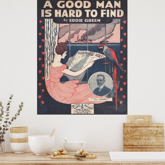 POSTER 1918 UN BON HOMME A DU MAL À TROUVER (Cuisine)