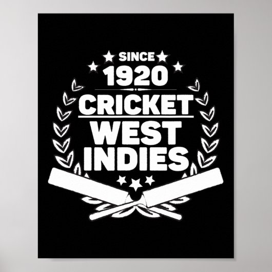 Poster 1920 Cricket West Indies Cricket Player (Devant)