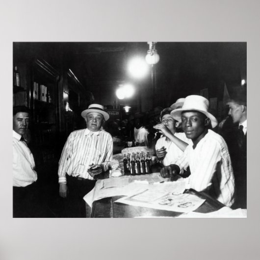 POSTER 1920 DÉBUT DE L'INTERDICTION DEMAIN - SALOON (Devant)