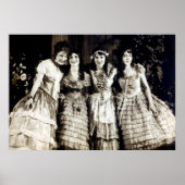 Poster 1920 Filles amies souriantes (Devant)