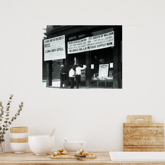 POSTER 1920 KENTUCKY DEVIENT SÈCHE - INTERDICTION (Cuisine)