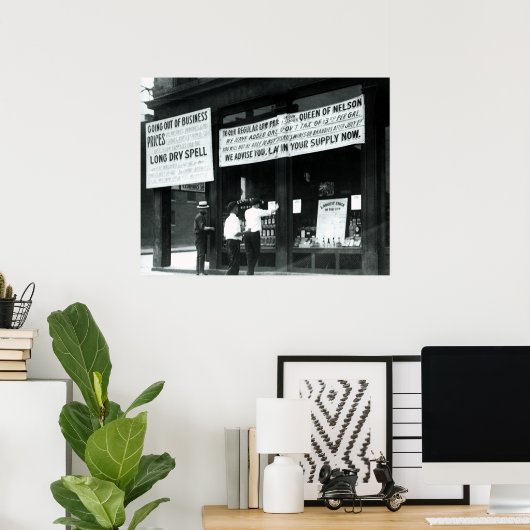 POSTER 1920 KENTUCKY DEVIENT SÈCHE - INTERDICTION (Bureau à domicile)