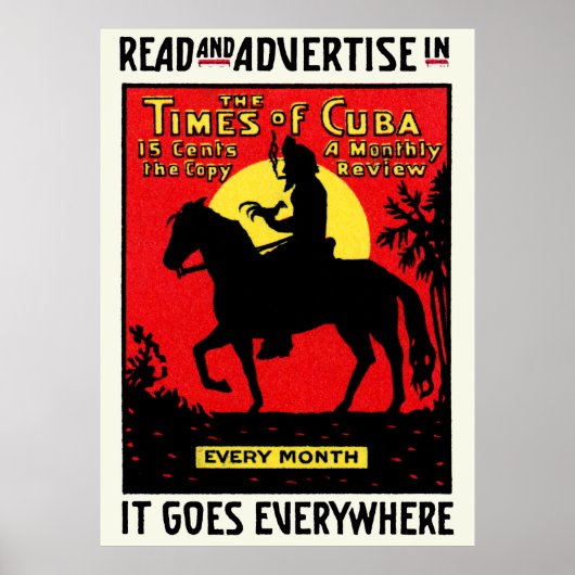 Poster 1920 Le Times de Cuba (Devant)