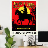 Poster 1920 Le Times de Cuba (Bureau à domicile)