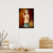 Poster 1920 Mode - Georgette la FLapper Girl (Cuisine)