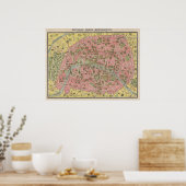 Poster 1920 Pittoresque Voyages Plan de Paris, France (Cuisine)