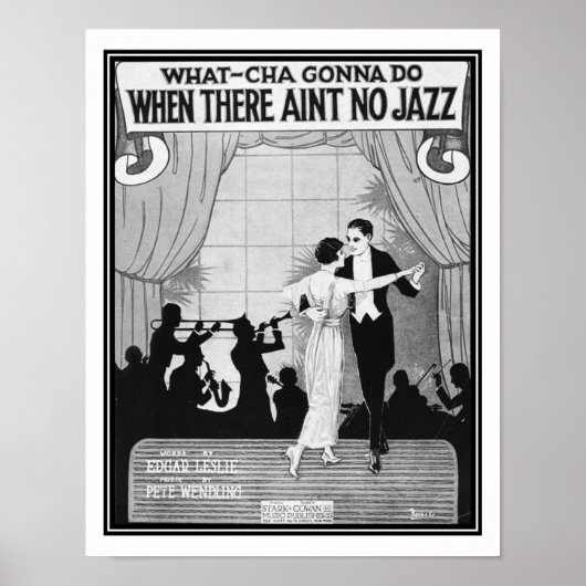 Poster 1920 Que va-t-il faire quand il n'y a pas de jazz  (Devant)