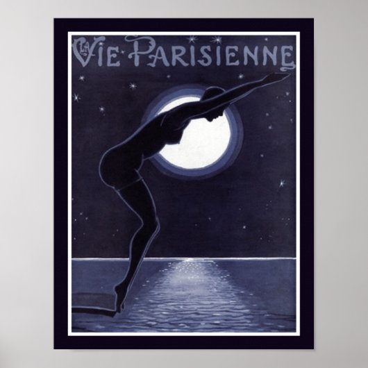 Poster 1920's Deco Vie Parisienne (Devant)