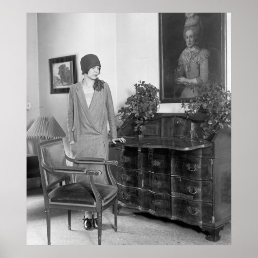 Poster 1920s Fashion Cloche Hat (Devant)