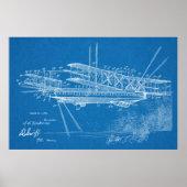 Poster 1921 Aéronefs Brevet d'art d'avion Imprimer (Devant)