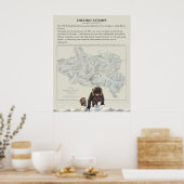 Poster 1922 British Everest Expedition Vintage Map Art (Cuisine)