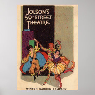 Poster 1923 Couverture de la feuille de théâtre d'Al Jols