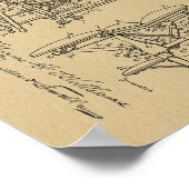 Poster 1923 Vintage Chiropractic Table Brevet Art Imprime (Coin)