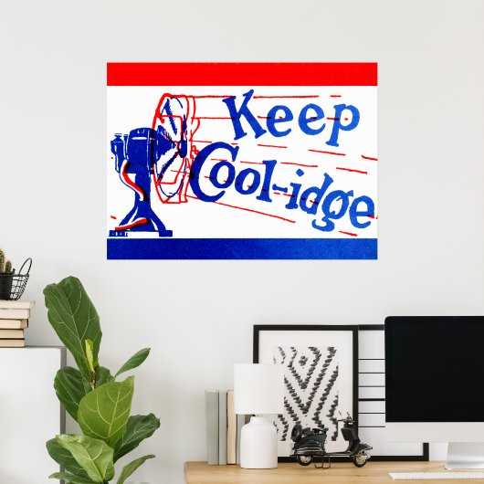 Poster 1924 Conserver la coolidge (Bureau à domicile)