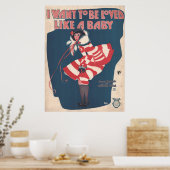 Poster 1924 Je veux être aimé comme un bébé (Cuisine)