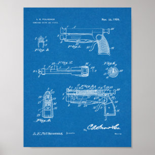 Poster 1924 Knife Gun Patent Art Drawing Print