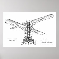 1925 Hélicoptère - Dessin d'art breveté