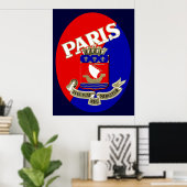 Poster 1925 Paris Étiquette de bagages (Bureau à domicile)