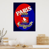 Poster 1925 Paris Étiquette de bagages (Cuisine)