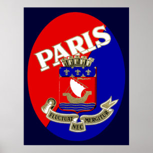 Poster 1925 Paris Étiquette de bagages