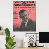 Poster 1925 Qui prend soin de la fille du gardien (Bureau à domicile)