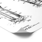 Poster 1926 Golf Club Caddy Bag Design Brevet d'Art Impri (Coin)