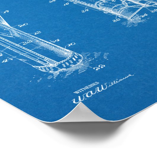 Poster 1926 Golf Club Caddy Bag Design Brevet d'Art Impri (Coin)