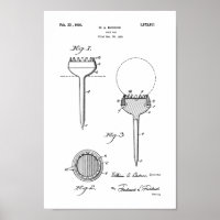 1926 Golf Vintage Tee Patent Art Imprimer