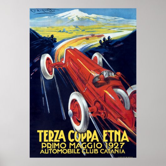 Poster 1927 ITALIE Coppa Etna (Devant)