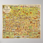 Poster 1928 MAP de Old Hollywood (Devant)