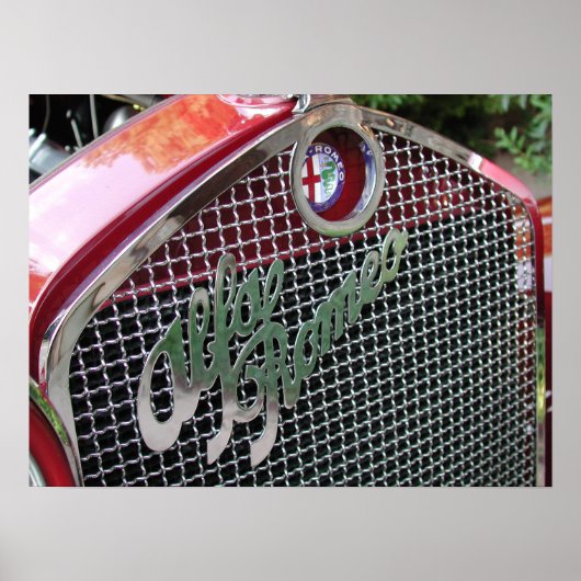 Poster 1929 Alfa Romeo 1750 Roadster (Devant)